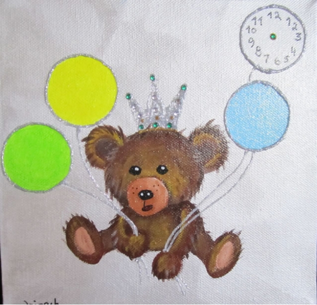 Bamse 500 kr. m/ramme og data
