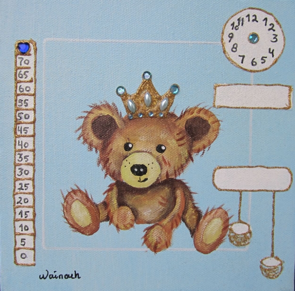 Bamse 500 kr. m/ramme og data