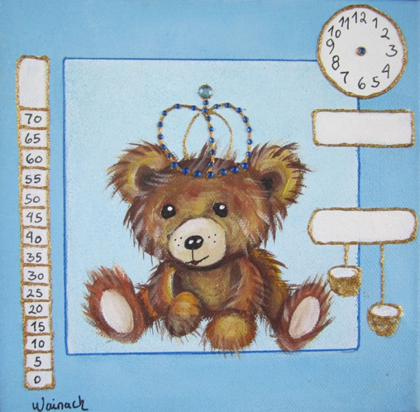 Bamse 500 kr. m/ramme og data