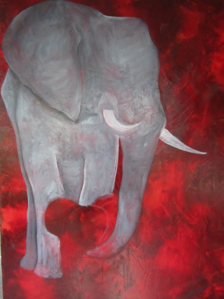 Elefant med barn