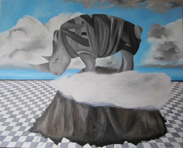 Rhinos on alpetop