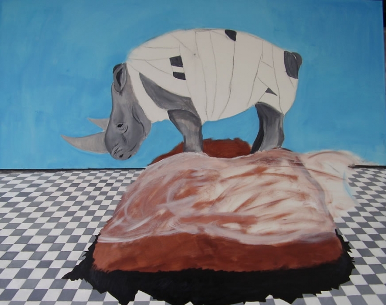Rhinos on alpetop