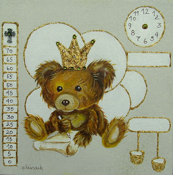 Bamse 500 kr. m/ramme og data
