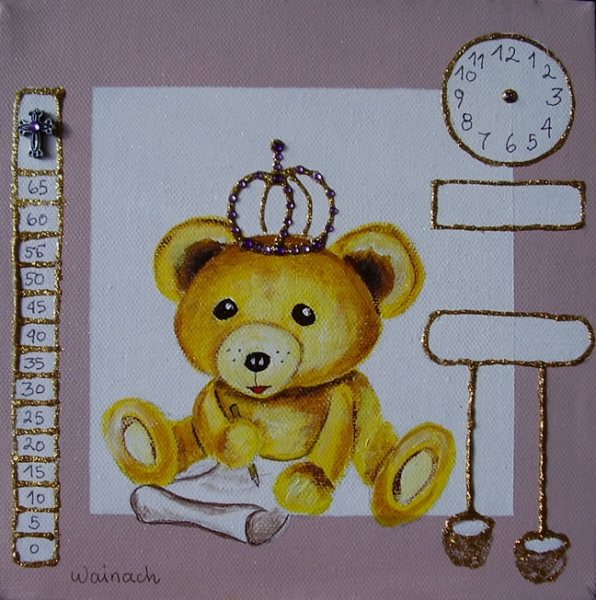Bamse 500 kr. m/ramme og data