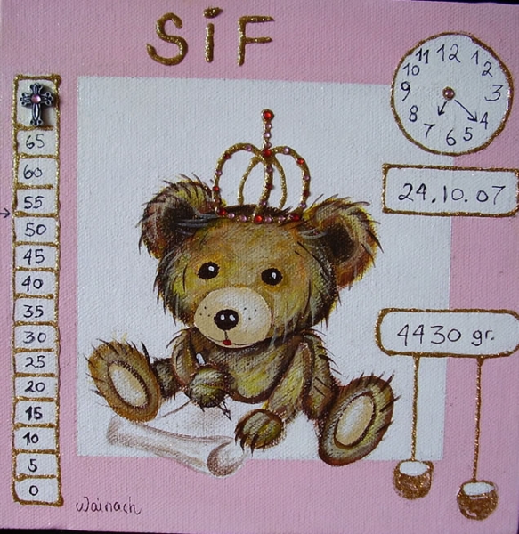 Bamse 500 kr. m/ramme og data
