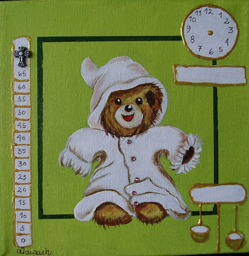 Bamse 500 kr. m/ramme og data
