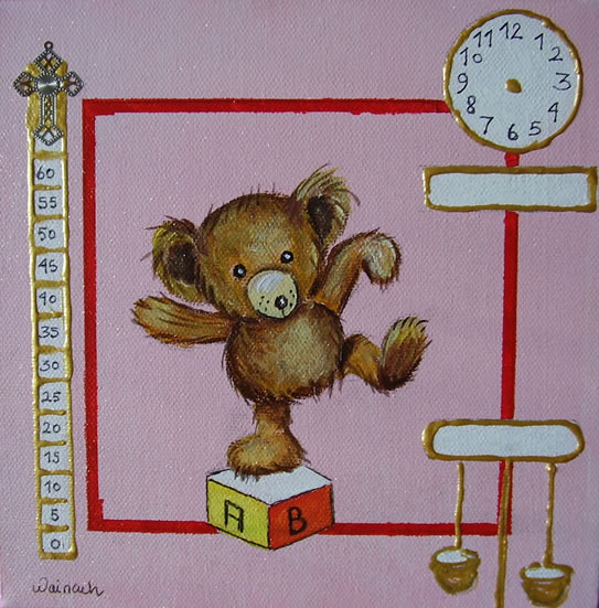 Bamse 500 kr. m/ramme og data