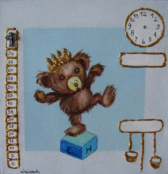 Bamse 500 kr. m/ramme og data