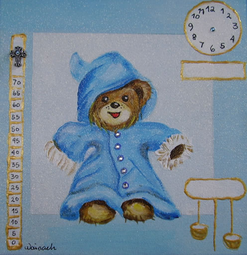 Bamse 500 kr. m/ramme og data