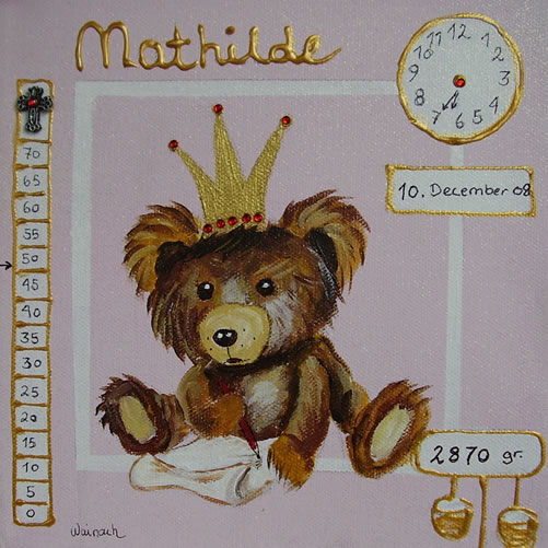 Bamse 500 kr. m/ramme og data