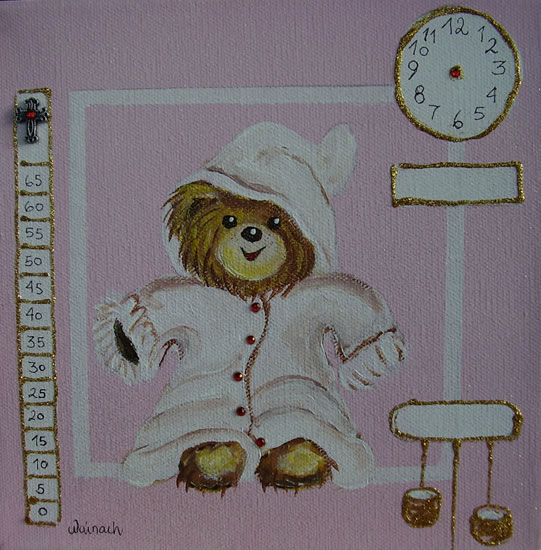 Bamse 500 kr. m/ramme og data