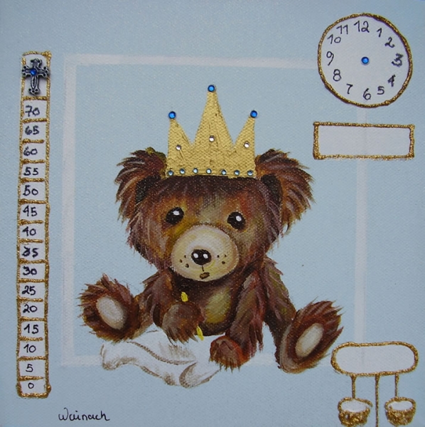 Bamse 500 kr. m/ramme og data
