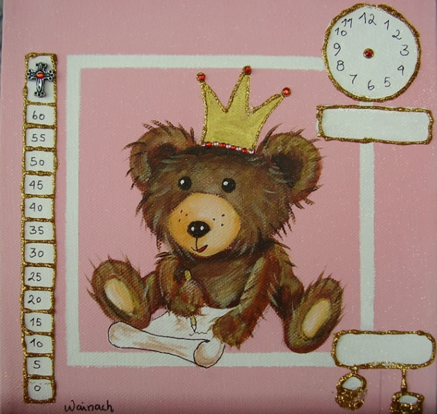Bamse 500 kr. m/ramme og data