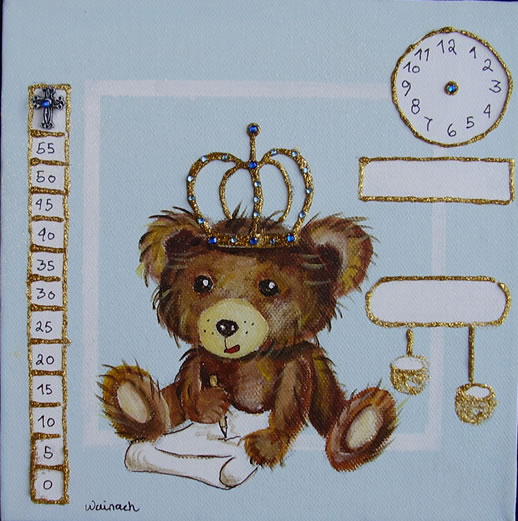 Bamse 500 kr. m/ramme og data