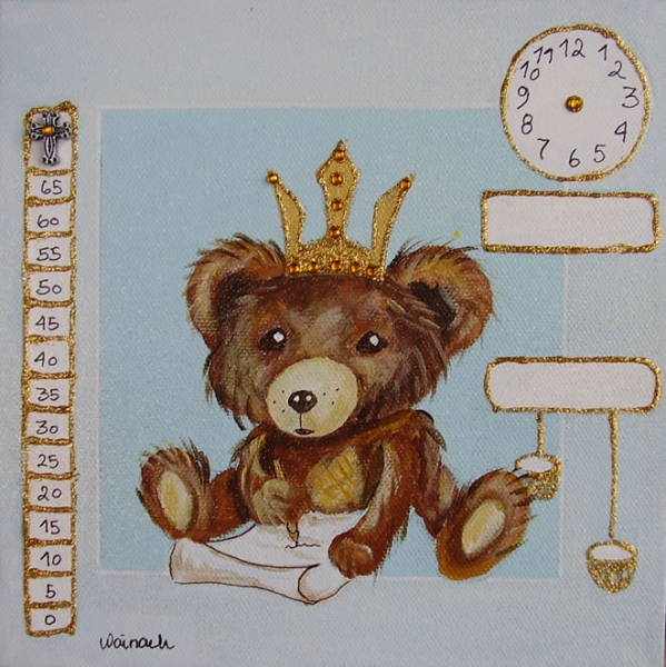 Bamse 500 kr. m/ramme og data