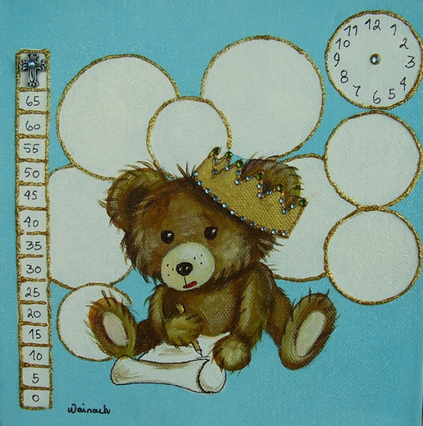 Bamse 500 kr. m/ramme og data