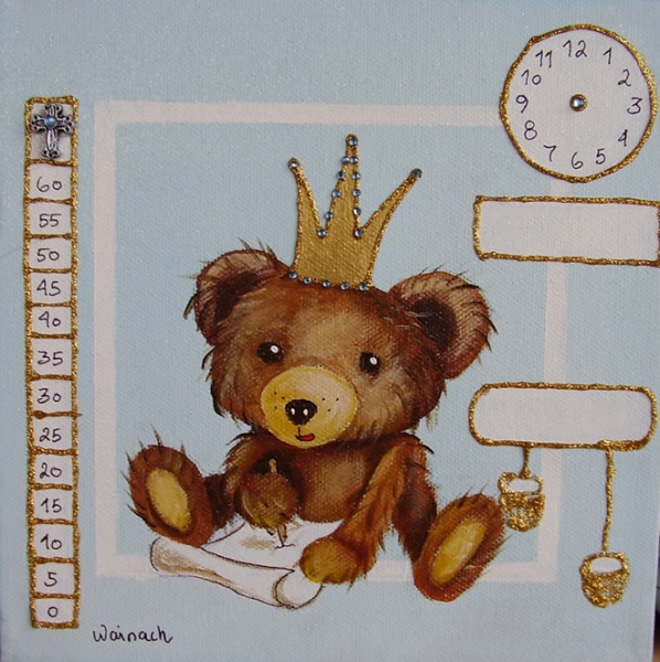 Bamse 500 kr. m/ramme og data