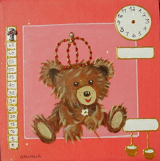 Bamse 500 kr. m/ramme og data